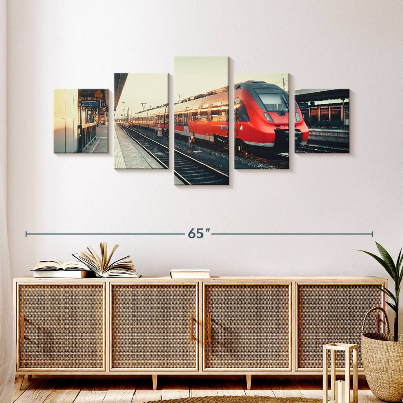 Red Train, 24" H x 55" W