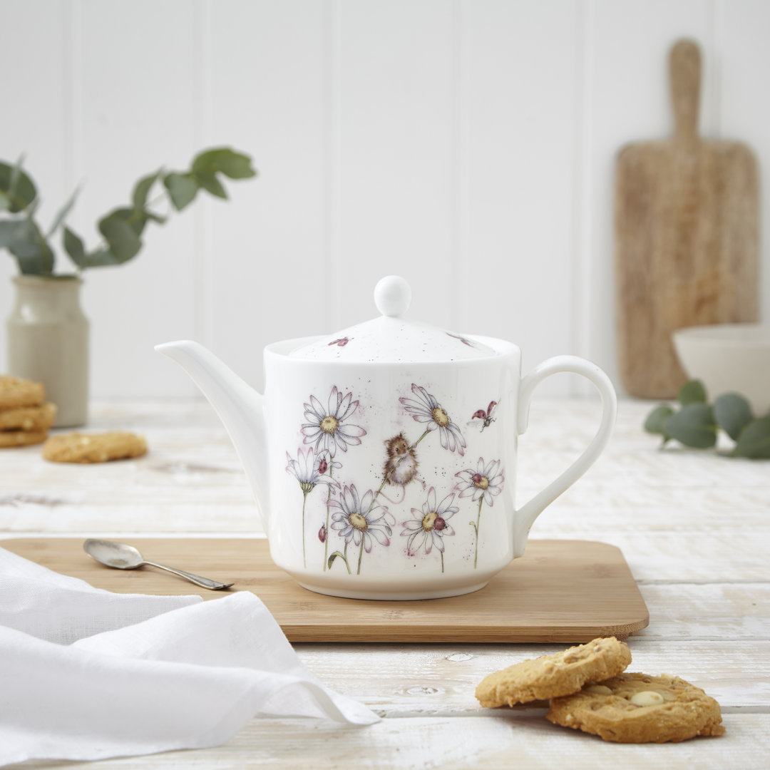 Royal Worcester Wrendale Designs 2 Pint Teapot - White - Image 3