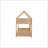 Twin Over Twin Rubber Wood House Bunk Bed with Guardrails - No Box Spring, White Oak Bedroom-868401004
