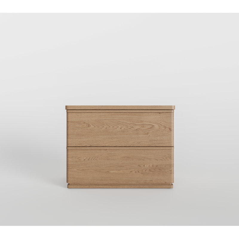 Baxtor 2 Drawer Natural Nightstand, Natural