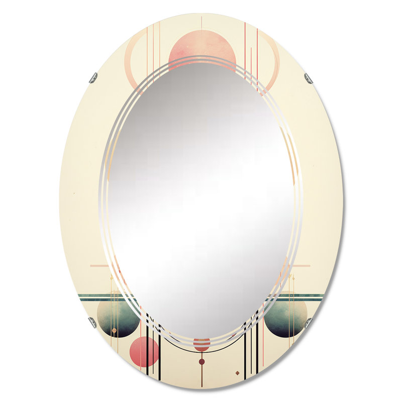 Draad - Miroir mural moderne ovale, 30 po x 20 po