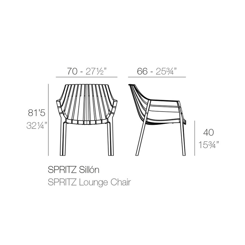 Spritz Armchair Basic/Injection, Black