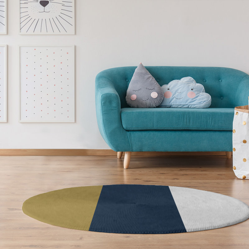 Chenille Indoor Rug, Round 5'