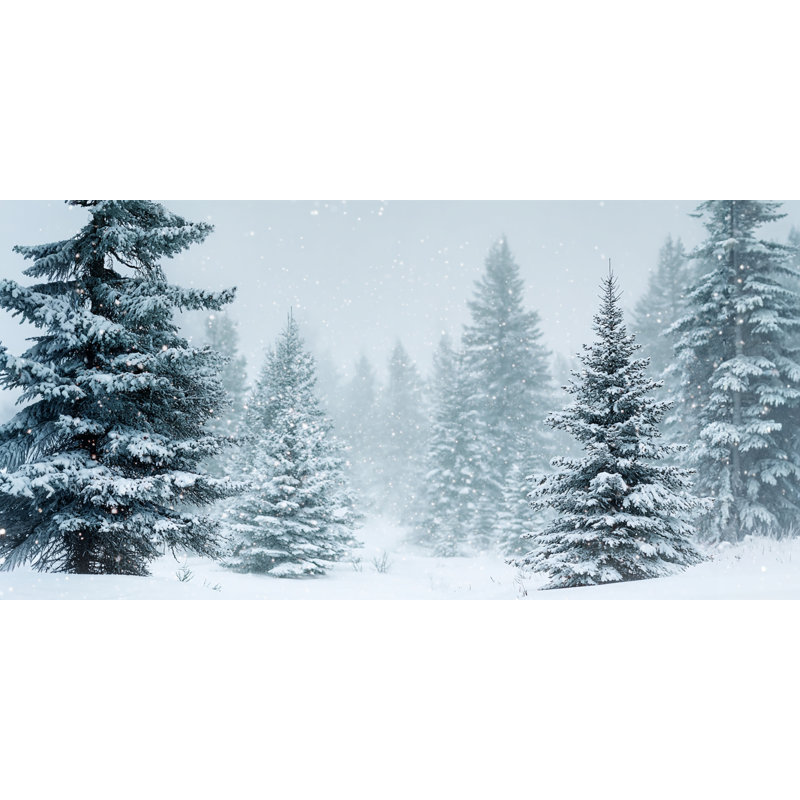Art mural sur toile Quiet Snowy Woodland, 24 po x 48 po