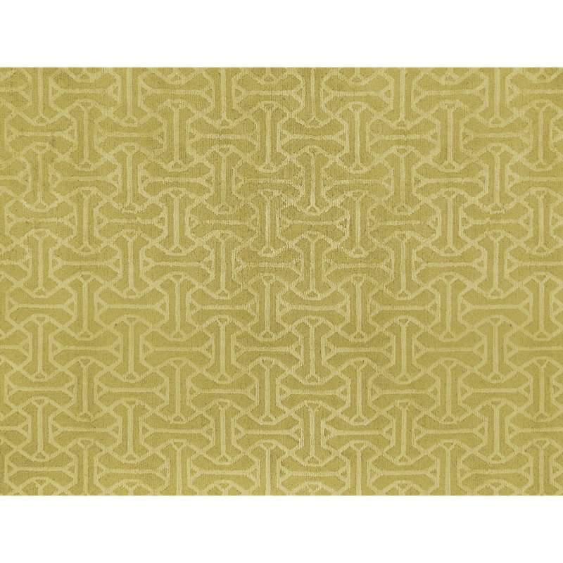 Hand Knotted Area Rug in Mustard, Rectangle 8' x 10'