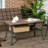 Outsunny Patio PE Rattan Coffee Table With Storage Shelf, Hand-Woven Wicker Outdoor Side Table, 2-Layer Storage Table With Wood-Plastic Composite Top, For Garden, Porch, Backyard, Mixed Brown