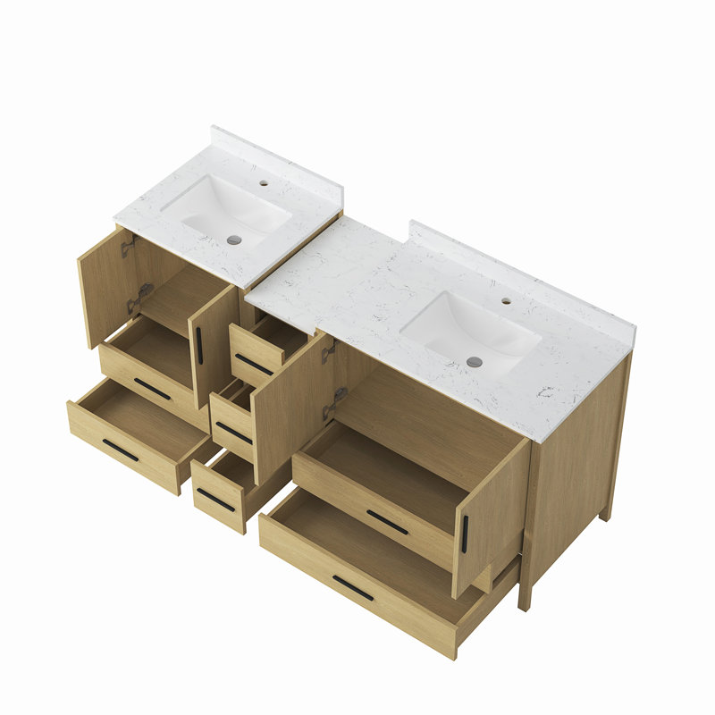 Armoire de meuble-lavabo double 72 po x P 22 po x H 34 po, 84"