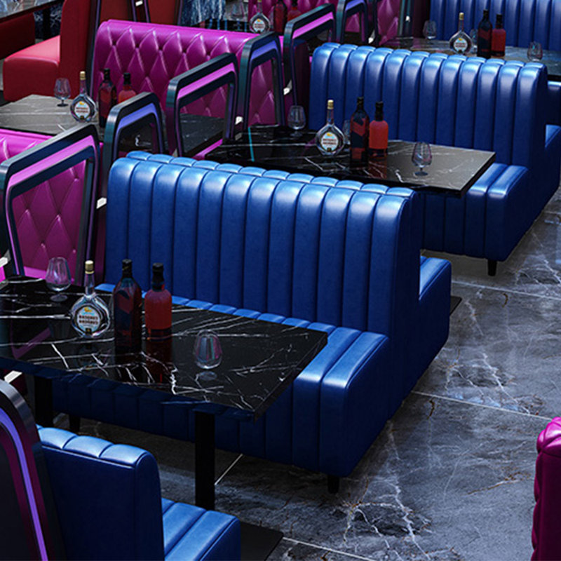 Banc de rangement pour restaurant Bistro, Bleu