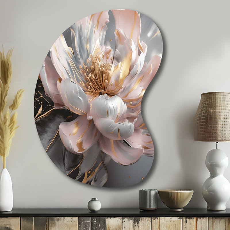Christchurch - Décoration murale abstraite en forme de flèche en métal, H 39 po x l 28 po