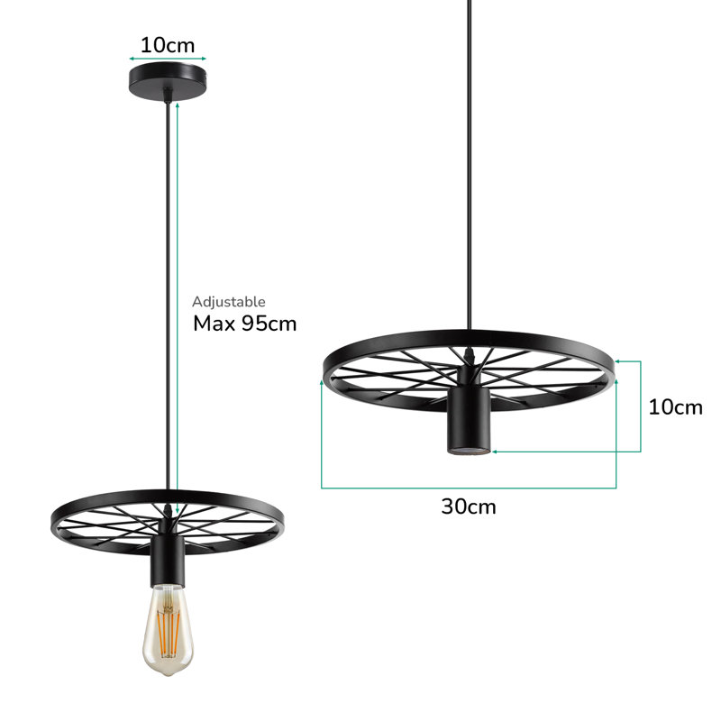 Fansler 1 - Light Black Single Pendant