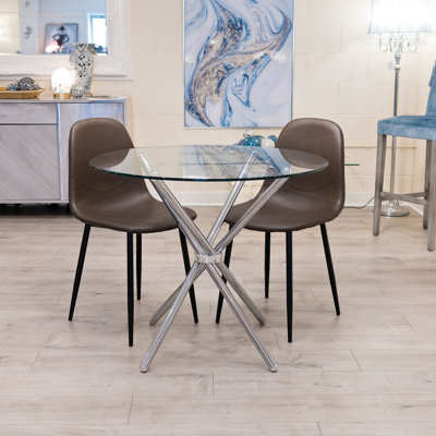 Grammont 2 -Person Glass Dining Set