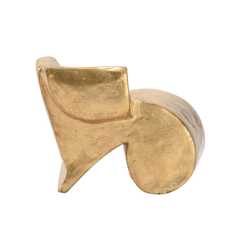 Misquote Letter Block, Metallic Gold