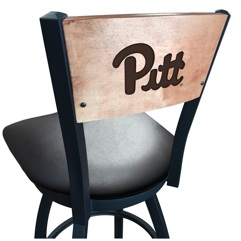 Tabouret tournant NCAA, Vinyle noir, Pittsburgh Panthers, Tabouret de comptoir (siège d'une hauteur de 25 p