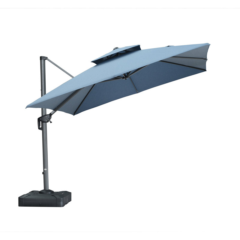 Grand parapluie de patio suspendu suspendu, Spectre denim