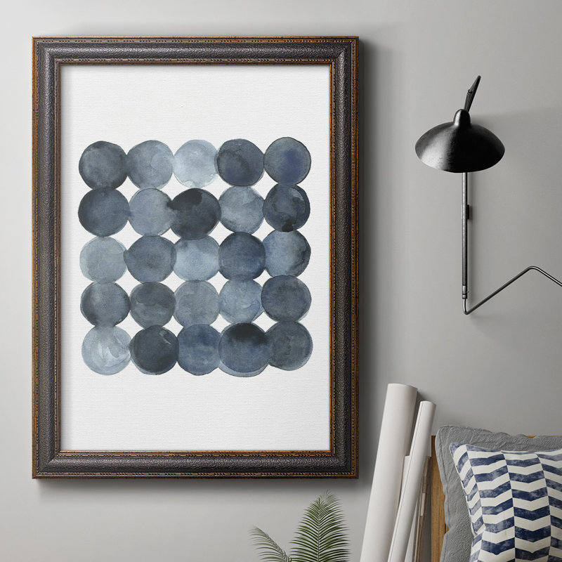 Toile encadrée de qualité supérieure bleu gris Density I, H 36 po x l 24 po x P 2,5 po