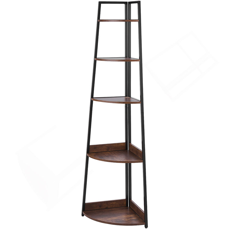 5 Tier Corner Shelf Tall Corner Bookshelf Plant Rack Wall Shelves Tower