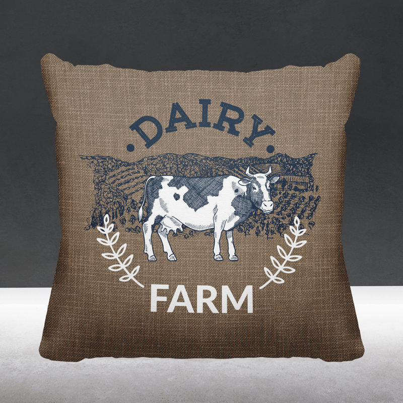 Oreiller intérieur / extérieur Bety Barnyard, L 17 po x H 17 po, Brun