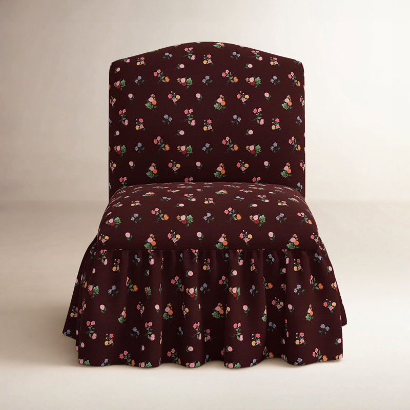 Fauteuil de chambre Edie Ditsia Dahlia bourgogne, Ditsia rouge Ditsy