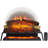 Lenneth 25'' W Electric Fireplace Log with Adjustable Color Flames & Fire Cracking Sound 