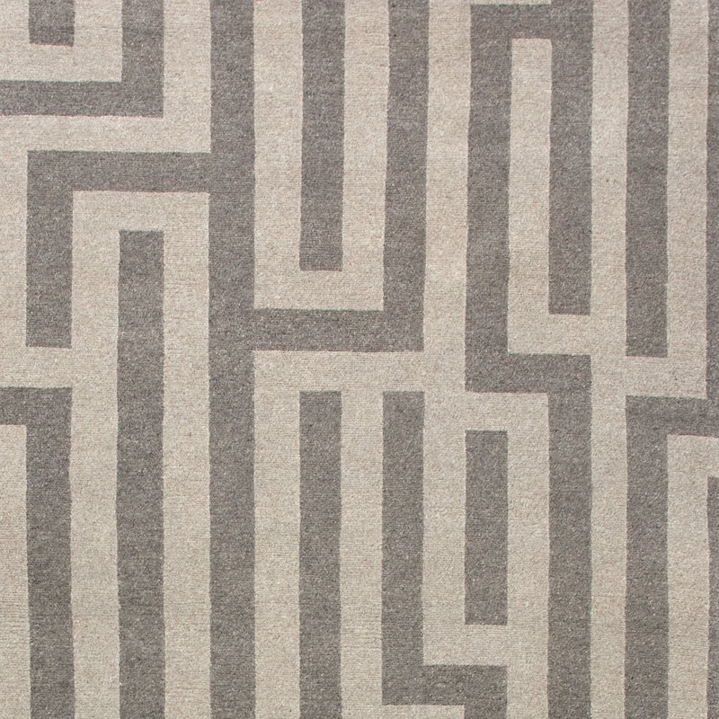 Wool Geometric Area Rug, Rectangle 3' x 5'