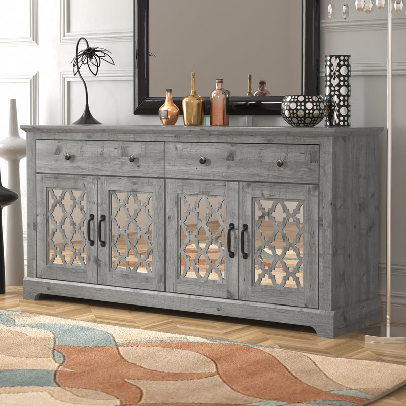 Blaire 2 Drawer Sideboard, Mexican Gray, Moorish