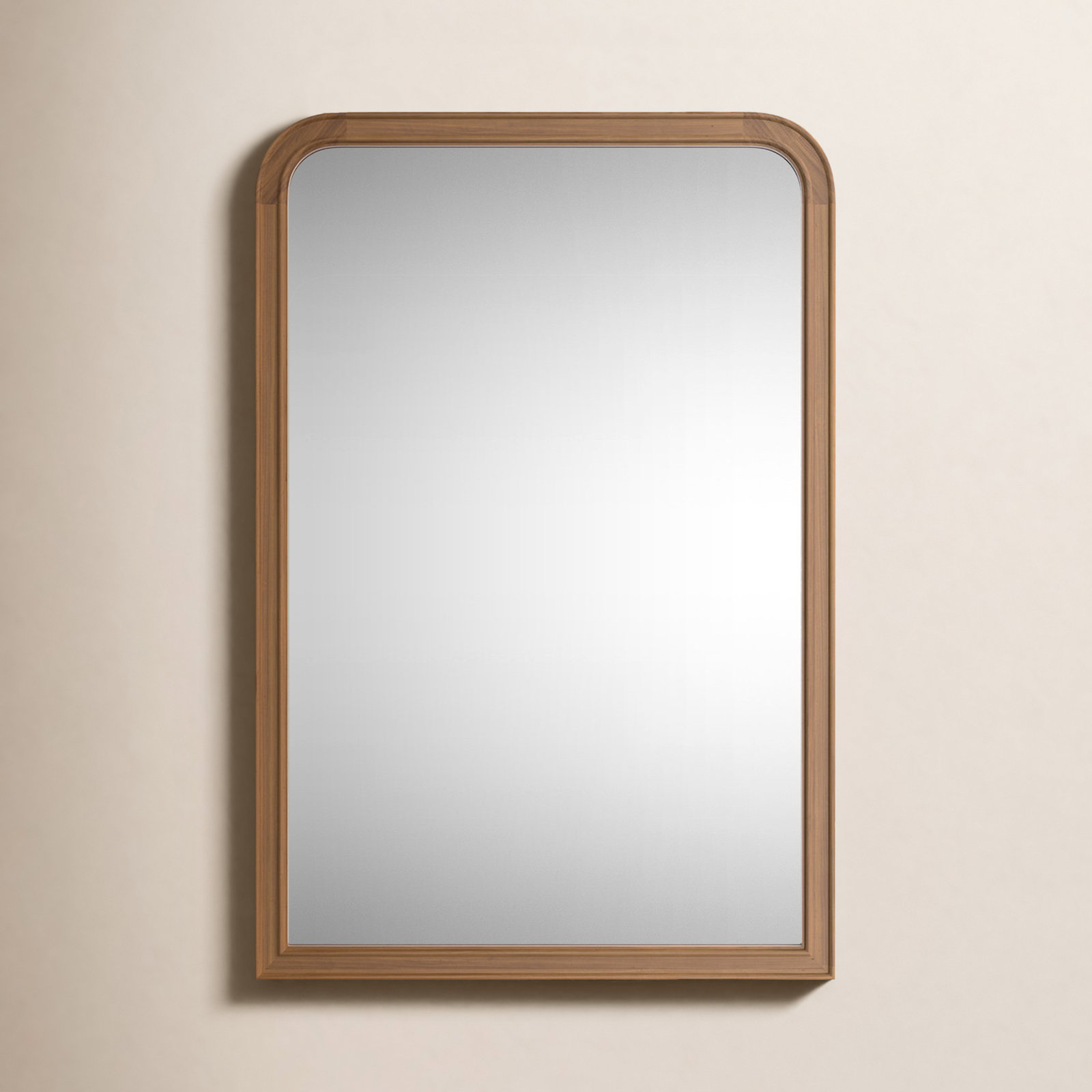 Ancell Solid Wood Mirror, 36" x 24", Deep Honey