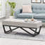 Aspect gaufré de style contemporain avec dessus moelleux et pieds géométriques avec siège à boutons moderne