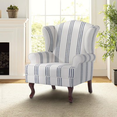 Upholstered Chenille Wingback Chair