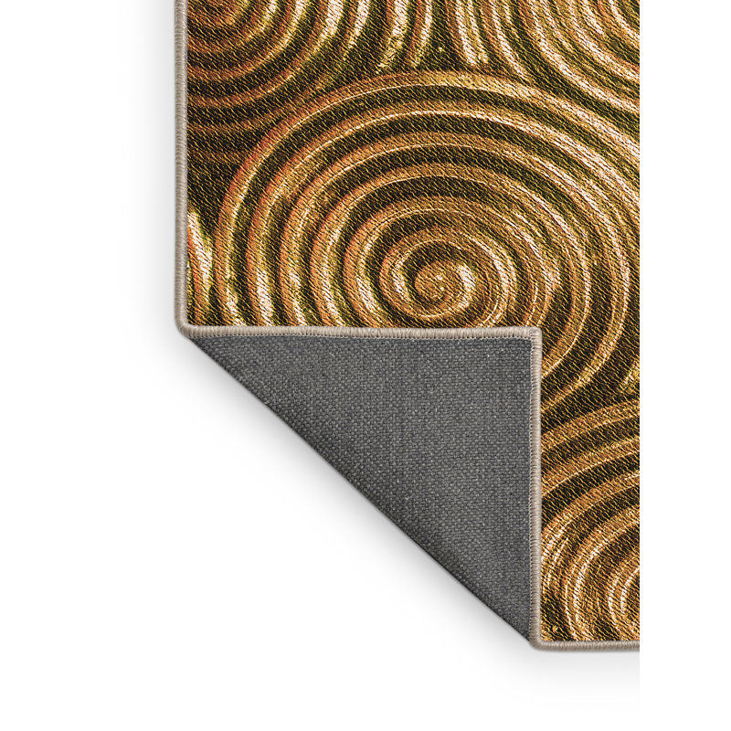 Tapis brun à motif géométrique, Rectangle 2 pi x 4 pi