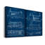 «Locomotive Blueprint I», ensemble de 2 reproductions d'art sur toiles-903620039-903620038