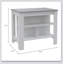 Îlot de cuisine à 3 tablettes Rockaway avec plateau de table résistant aux bactéries et grand espace de rangement, parfait pour les cuisines modernes-1754167694-1754167691