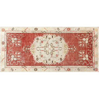 One-of-a-Kind 2'9" X 5'10" 1960s Runner Wool Area Rug in