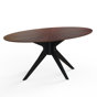 Walnut Top/Black Base