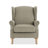 Chloris Extra Wide Wingback Accent Chair, Mid-Century Modern Linen Upholstered Armchair with Nailhead Rivet Trim, Solid Turned Wood Legs, Farmhouse Reading Chair for Living Room Bedroom-800648056