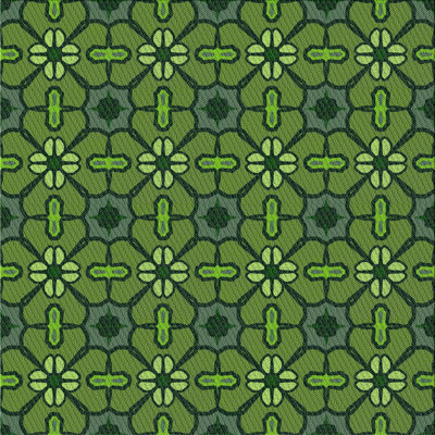 Tapis décoratif vert géométrique