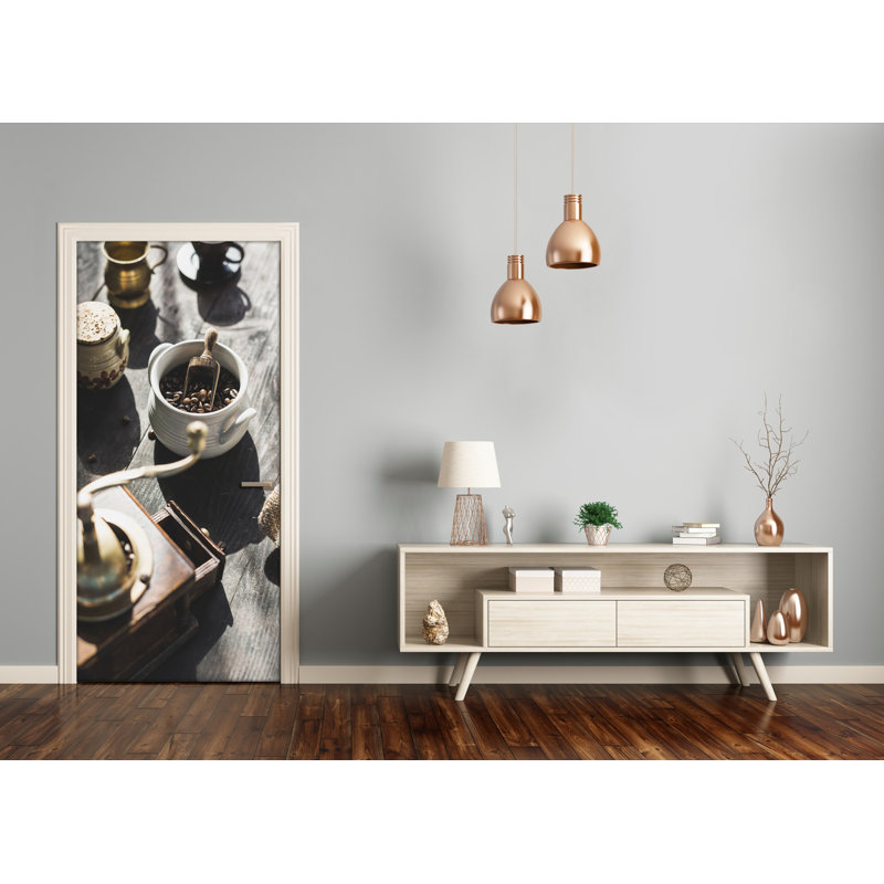 Coffee Grinders S Door Decal, 205cm H x 85cm W