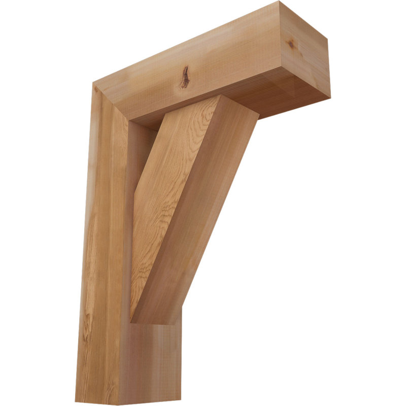 Traditional Block Bracket w/ Offset Brace, 30 x 22, 7 1/2"W Western Red Cedar (Smooth)