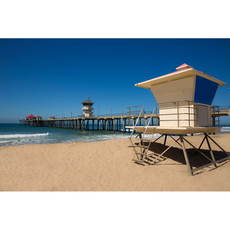 Huntington Beach Pier - Wrapped Canvas Print, 51cm H x 76cm W