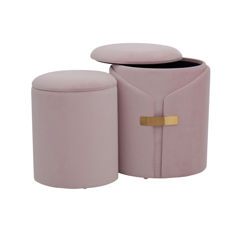 Ensemble de repose-pieds gigognes Dahlia, Rose