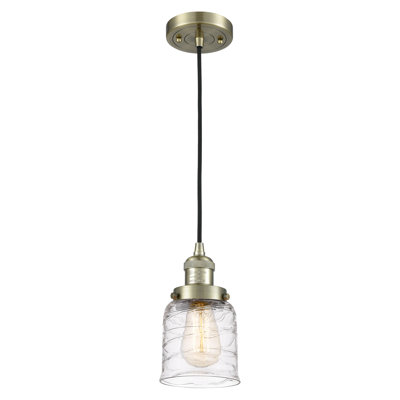 Luminaire suspendu en forme de cloche à 1 lumière Saenz