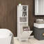 Armoire de trieuse à linge blanche - une porte, compartiment, E1, finition peinte, capacité de charge de 60 lb, économie d'espace, surface de peinture stable à assemblage simple, porteuse, facile à construire rapidement, facilement et