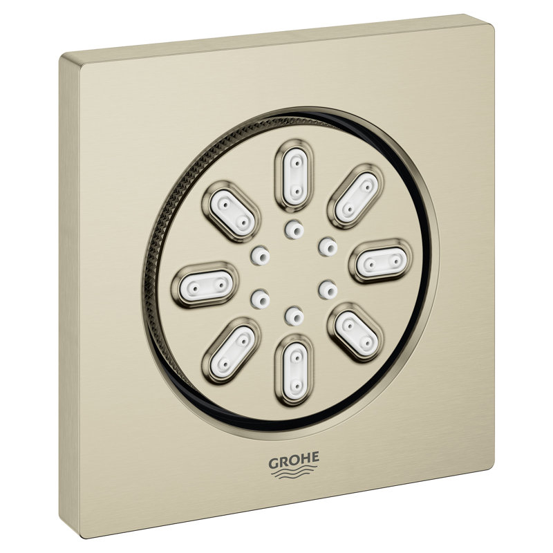 Rainshower Aqua Body Spray Square, Brushed Nickel