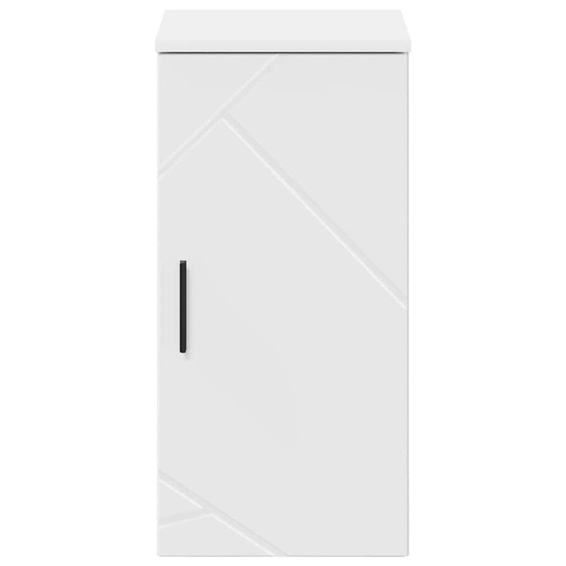30cm Wall Mounted Bathroom Vanity Base Only, White
