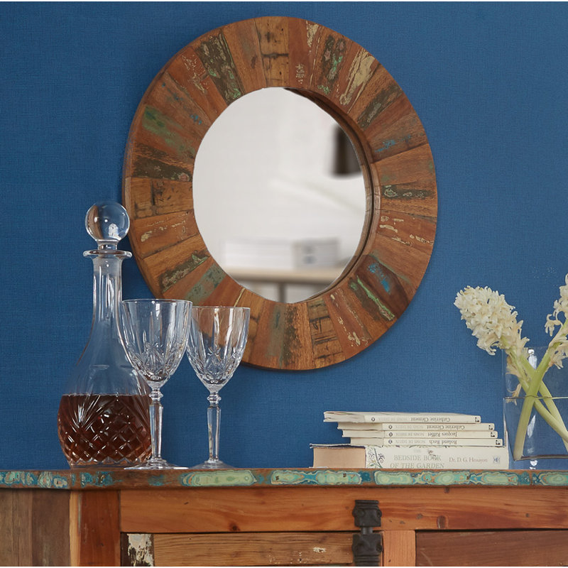 Zierikzee Wood Flat Wall Mirror