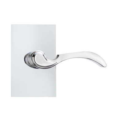 Bravura 903-8 Sable Passage Lever on Rectangular Contemporary Rose in Polished Chrome - LH