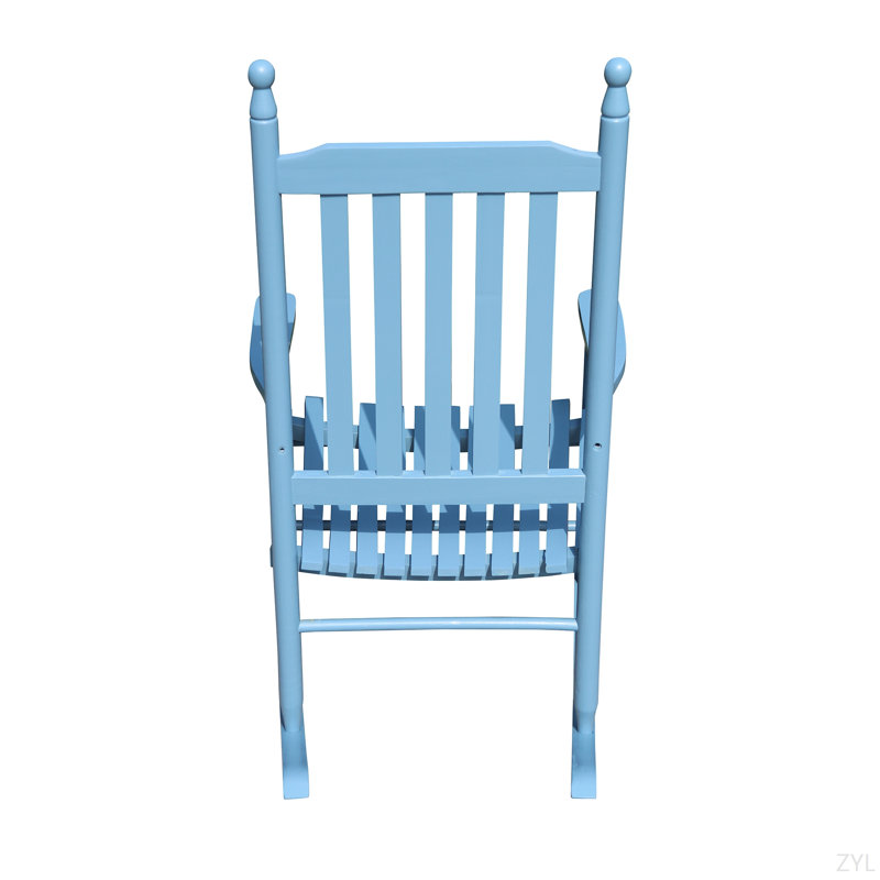 Wooden Porch Rocker Retro Chair, Blue