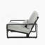 Chaise longue d'extérieur et d'intérieur en aluminium, structure à finition noire avec coussin gris, ensemble de 2