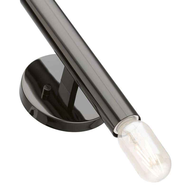 Andelija Candle Wall Light, Black Chrome
