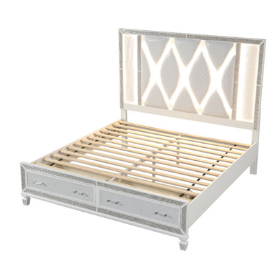 Grand lit de rangement Crystal