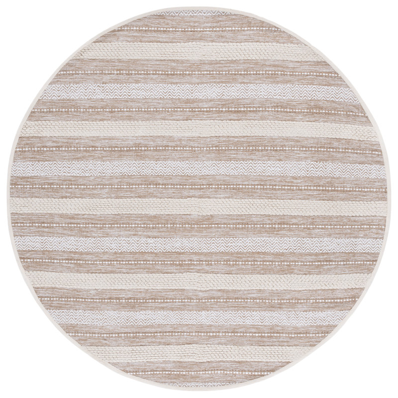 Mataeo 976 Area Rug In Beige / Ivory, Round 6'